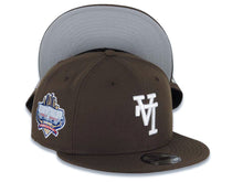 Load image into Gallery viewer, Los Angeles Dodgers New Era MLB 9FIFTY 950 Snapback Cap Hat Brown Crown/Visor White Upside Down Logo 40th Anniversary Side Patch Gray UV