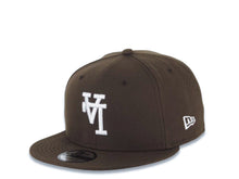 Load image into Gallery viewer, Los Angeles Dodgers New Era MLB 9FIFTY 950 Snapback Cap Hat Brown Crown/Visor White Upside Down Logo 40th Anniversary Side Patch Gray UV