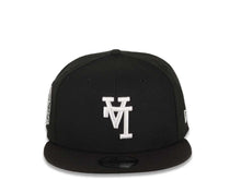 Load image into Gallery viewer, Los Angeles Dodgers New Era MLB 9FIFTY 950 Snapback Cap Hat Black Crown/Visor White Upside Down Logo 60th Anniversary Side Patch Gray UV