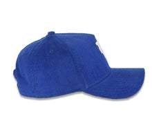 Load image into Gallery viewer, (Corduroy) Los Angeles Dodgers New Era MLB 9FORTY 940 Adjustable A-Frame Cap Hat Royal Blue Crown/Visor White Upside Down Logo