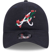Load image into Gallery viewer, Atlanta Braves New Era MLB 9TWENTY 920 Adjustable Cap Hat Navy Blue Crown/Visor White Logo (Game Day Bloom Flower)