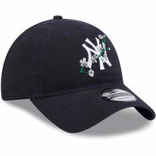 Load image into Gallery viewer, New York Yankees New Era MLB 9TWENTY 920 Adjustable Cap Hat Navy Blue Crown/Visor White Logo (Game Day Bloom Flower)
