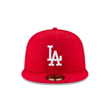 Load image into Gallery viewer, Los Angeles Dodgers New Era MLB 59FIFTY 5950 Fitted Cap Hat Red Crown/Visor White Logo Japan Flag Side Patch