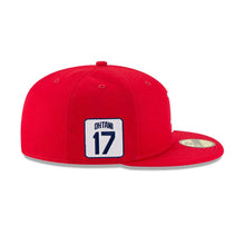 Load image into Gallery viewer, Los Angeles Dodgers New Era MLB 59FIFTY 5950 Fitted Cap Hat Red Crown/Visor White Logo Shohei Ohtani 17 Side Patch