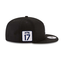 Load image into Gallery viewer, Los Angeles Dodgers New Era MLB 9FIFTY 950 Snapback Cap Hat Black Crown/Visor White Logo Shohei Ohtani 17 Side Patch