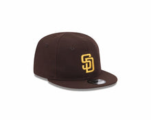 Load image into Gallery viewer, (Infant) San Diego Padres New Era MLB 9FIFTY 950 Adjustable Cap Hat Brown Crown/Visor Yellow Logo (My 1st First)