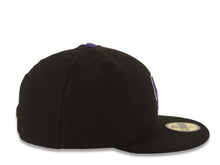 Load image into Gallery viewer, Colorado Rockies New Era MLB 59FIFTY 5950 Fitted Cap Hat Black Crown/Visor Purple/Silver Logo