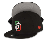 Load image into Gallery viewer, San Diego Padres New Era MLB 9FIFTY 950 Snapback Cap Hat Black Crown/Visor Green/White/Red Logo Gray UV
