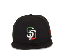 Load image into Gallery viewer, San Diego Padres New Era MLB 9FIFTY 950 Snapback Cap Hat Black Crown/Visor Green/White/Red Logo Gray UV