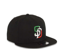 Load image into Gallery viewer, San Diego Padres New Era MLB 9FIFTY 950 Snapback Cap Hat Black Crown/Visor Green/White/Red Logo Gray UV