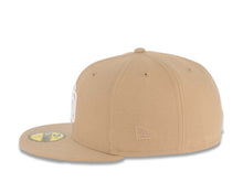 Load image into Gallery viewer, San Diego Padres New Era MLB 59FIFTY 5950 Fitted Cap Hat Khaki Crown/Visor White Logo 1998 World Series Side Patch Gray UV