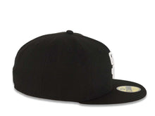 Load image into Gallery viewer, San Diego Padres New Era MLB 59FIFTY 5950 Fitted Cap Hat Black Crown/Visor White Logo With Palm Tree Gray UV