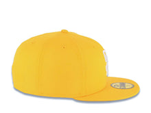 Load image into Gallery viewer, San Diego Padres New Era MLB 59FIFTY 5950 Fitted Cap Hat Yellow Crown/Visor White Logo With Rose Gray UV