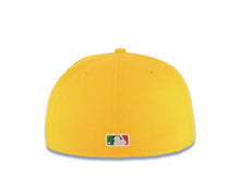Load image into Gallery viewer, San Diego Padres New Era MLB 59FIFTY 5950 Fitted Cap Hat Yellow Crown/Visor White Logo With Rose Gray UV