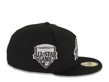 Load image into Gallery viewer, San Diego Padres New Era MLB 59FIFTY 5950 Fitted Cap Hat Black Crown/Visor Black/White Baseball Club Logo 1992 All-Star Game Side Patch Gray UV