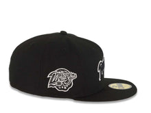 Load image into Gallery viewer, San Diego Padres New Era MLB 59FIFTY 5950 Fitted Cap Hat Black Crown/Visor Black/White Script Logo 1998 World Series Side Patch Gray UV