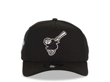 Load image into Gallery viewer, San Diego Padres New Era MLB 9FORTY 940 A-Frame Adjustable Cap Hat Black Crown/Visor Black/White Swinging Friar Logo 1998 World Series Side Patch