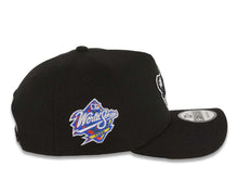 Load image into Gallery viewer, San Diego Padres New Era MLB 9FORTY 940 A-Frame Adjustable Cap Hat Black Crown/Visor Black/White Swinging Friar Logo 1998 World Series Side Patch