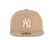 Load image into Gallery viewer, New York Yankees New Era MLB 59FIFTY 5950 Fitted Cap Hat Khaki Crown/Visor White Logo Gray UV