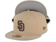 Load image into Gallery viewer, San Diego Padres New Era MLB 9FIFTY 950 Snapback Cap Hat Khaki Crown/Visor Brown Logo Gray UV