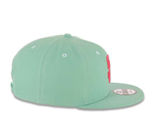 Load image into Gallery viewer, (Youth) San Diego Padres New Era MLB 9FIFTY 950 Kid Snapback Cap Hat Light Teal Crown/Visor Magenta Logo Gray UV