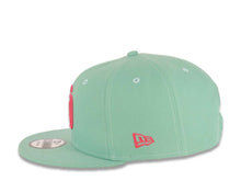 Load image into Gallery viewer, (Youth) San Diego Padres New Era MLB 9FIFTY 950 Kid Snapback Cap Hat Light Teal Crown/Visor Magenta Logo Gray UV
