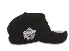 Load image into Gallery viewer, San Diego Padres New Era MLB 9FORTY 940 Adjustable A-Frame Cap Hat Black Crown/Visor White Logo With Palm Tree 1998 World Series Side Patch Gray UV