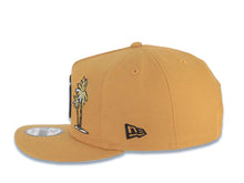 Load image into Gallery viewer, San Diego Padres New Era MLB 9FIFTY 950 Snapback A-Frame Cap Hat Tan Crown/Visor Black Logo With Palm Tree 40th Anniversary Side Patch Wheat UV
