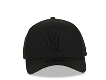 Load image into Gallery viewer, New York Yankees New Era MLB 9FORTY 940 Adjustable A-Frame Cap Hat Black Crown/Visor Black Logo Gray UV