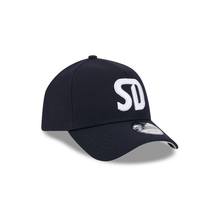 Load image into Gallery viewer, San Diego FC MLS New Era 9FORTY 940 Adjustable A-Frame Cap Hat Navy Blue Crown/Visor White Logo