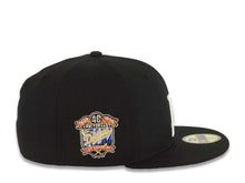 Load image into Gallery viewer, Los Angeles Dodgers New Era MLB 59FIFTY 5950 Fitted Cap Hat Black Crown/Visor White Logo With Palm Tree 40th Anniversary Side Patch Red UV