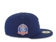 Load image into Gallery viewer, Los Angeles Dodgers New Era MLB 59FIFTY 5950 Fitted Cap Hat Dark Royal Crown/Visor White Upside Down Logo 60th Anniversary Side Patch Green UV