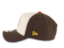 Load image into Gallery viewer, San Diego Padres New Era MLB 9FORTY 940 Adjustable A-Frame Cap Hat Cream/Brown Crown Brown Visor Brown/Yellow/Orange Logo 40th Anniversary Side Patch