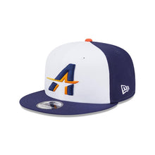 Load image into Gallery viewer, Houston Astros New Era MLB 9FIFTY 950 Snapback Cap Hat White/Navy Blue Crown Navy Blue Visor Orange/Navy Logo (2025 City Connect)