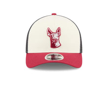 Load image into Gallery viewer, Xolos de Tijuana New Era Liga MX 9FORTY 940 Adjustable M-Crown Trucker/Mesh Cap Hat Chrome White/Gray Crown Maroon Visor Maroon/White Logo Gray UV