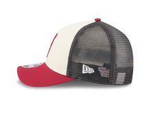 Load image into Gallery viewer, Xolos de Tijuana New Era Liga MX 9FORTY 940 Adjustable M-Crown Trucker/Mesh Cap Hat Chrome White/Gray Crown Maroon Visor Maroon/White Logo Gray UV