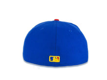 Load image into Gallery viewer, Los Angeles Dodgers New Era MLB 59FIFTY 5950 Fitted Cap Hat White/Royal Blue Crown Red Visor Red/Yellow/Blue Logo