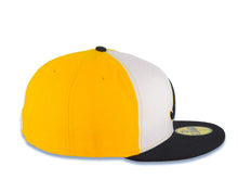 Load image into Gallery viewer, Atlanta Braves New Era MLB 59FIFTY 5950 Fitted Cap Hat White/Yellow Crown Black Visor Black/Yellow Logo