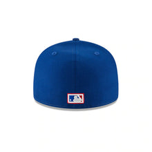 Load image into Gallery viewer, Montreal Expos New Era MLB 59FIFTY 5950 Fitted Cap Hat White/Red Crown Royal Blue Visor Red/White/Royal Blue Logo