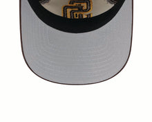 Load image into Gallery viewer, San Diego Padres New Era MLB 9TWENTY 920 Adjustable Cap Hat White/Brown Crown Brown Visor Brown/Yellow Logo (2024 Batting Practice)
