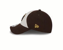 Load image into Gallery viewer, San Diego Padres New Era MLB 9FORTY 940 Adjustable Stretch Snapback Cap Hat White/Brown Crown Brown Visor Brown/Yellow Logo (2024 Batting Practice)