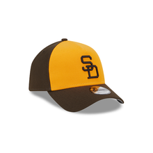Load image into Gallery viewer, San Diego Padres New Era MLB 9FORTY 940 Adjustable A-Frame Cap Hat Yellow/Brown Crown Brown Visor Brown Cooperstown Logo