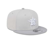 Load image into Gallery viewer, Houston Astros New Era MLB 9FIFTY 950 Snapback Cap Hat Stone Crown Gray Visor Gray/White Logo Gray UV (Color Pack)