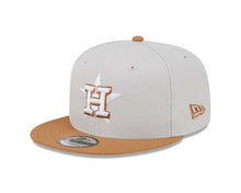 Load image into Gallery viewer, Houston Astros New Era MLB 9FIFTY 950 Snapback Cap Hat Stone Crown Light Brown Visor White/Light Brown Logo Gray UV (Color Pack)