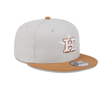 Load image into Gallery viewer, Houston Astros New Era MLB 9FIFTY 950 Snapback Cap Hat Stone Crown Light Brown Visor White/Light Brown Logo Gray UV (Color Pack)