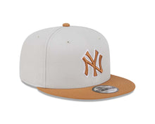Load image into Gallery viewer, New York Yankees New Era MLB 9FIFTY 950 Snapback Cap Hat Stone Crown Light Brown Visor Light Brown/White Logo Gray UV (Color Pack)