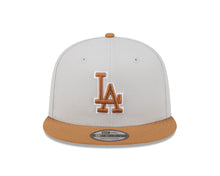 Load image into Gallery viewer, Los Angeles Dodgers New Era MLB 9FIFTY 950 Snapback Cap Hat Stone Crown Light Brown Visor Light Brown/White Logo Gray UV (Color Pack)
