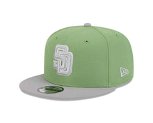 Load image into Gallery viewer, San Diego Padres New Era MLB 9FIFTY 950 Snapback Cap Hat Light Green Crown Gray Visor Gray/White Logo Gray UV ( Color Pack)