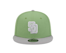 Load image into Gallery viewer, San Diego Padres New Era MLB 9FIFTY 950 Snapback Cap Hat Light Green Crown Gray Visor Gray/White Logo Gray UV ( Color Pack)