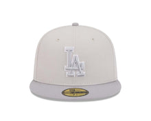 Load image into Gallery viewer, Los Angeles Dodgers New Era MLB 59FIFTY 5950 Fitted Cap Hat Stone Crown Gray Visor Gray/White Logo Gray UV ( Color Pack)